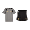 Ensemble Maillot Short Manchester City Entraînement Homme 2026/27 Gris Foncé Noir – vue de l'ensemble sur fond blanc
