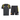 Ensemble Maillot Short RC Lens Entraînement Homme 2026/27 Noir Gris Anthracite – vue de l'ensemble sur fond blanc