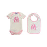 ensemble bebe fille om blanc rose 2026 body bavoir olympique de marseille officiel