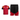 Ensemble Maillot Short Allemagne Entraînement Enfant 2026/27 Rouge Noir : vue principale du pack avec maillot et short, fond blanc