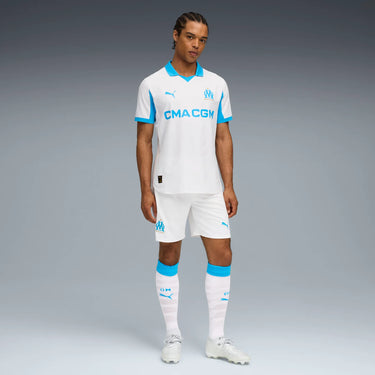 Ensemble OM Domicile Maillot Short Homme 2025/26 Blanc