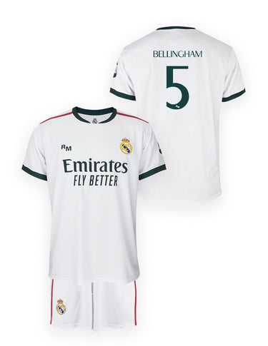 Ensemble Real Madrid Domicile Enfant 2026/27 Bellingham 5 Blanc - article inclus dans le pack