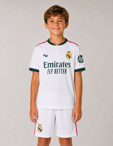 Real Madrid 2026/27 Kids' Home Kit Mbappé 10 White