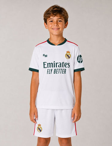Ensemble Kit Real Madrid Domicile Enfant 2026/27 Mbappé 10 Blanc - vue secondaire du pack cadeau