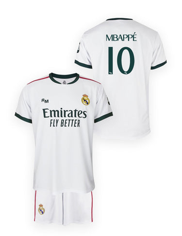 Ensemble Kit Real Madrid Domicile Enfant 2026/27 Mbappé 10 Blanc - article inclus dans le pack