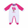Grenouillère OM Bébé Fille 2026/27 Blanc Rose – photo principale