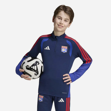 Haut Entraînement Olympique Lyonnais Enfant 2026/27 Bleu Marine Rouge