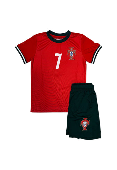 Kit Maillot + Short Portugal Enfant Ronaldo 2026 - Domicile