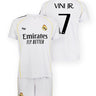 Kit Real Madrid Junior Domicile Vinicius N°7 2025/26 Blanc
