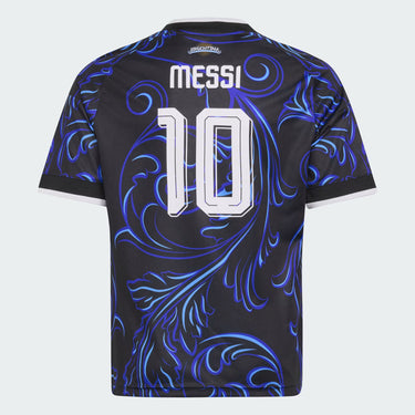 Détail flocage Messi N°10 sur le maillot Argentine.