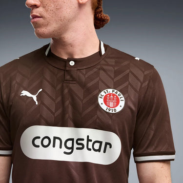 Maillot Domicile FC St. Pauli Homme 2026/27 Marron Blanc
