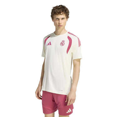 Maglia da allenamento Real Madrid, uomo, stagione 2026/27, beige e rosa.