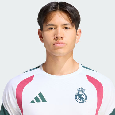 Maillot Entraînement Real Madrid Homme 2026/27 Tiro26 Competition Blanc Vert