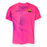 Maillot entraînement FC Barcelone 2025 2026 rose enfant vue officielle.