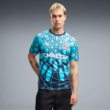 Men's Olympique de Marseille 2026/27 Navy Blue Bright Aqua Jersey
