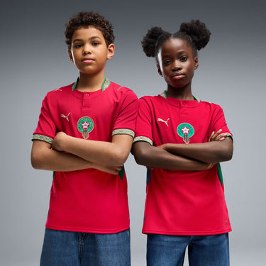 maillot maroc junior rouge gold football 2026