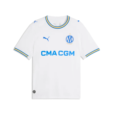 Haut du bundle – photographie originale Maillot Olympique de Marseille Domicile Homme 2026/27 Blanc Bleu