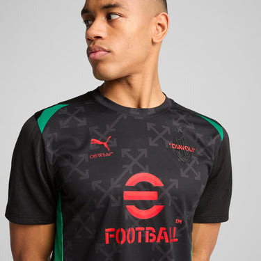 Maillot AC Milan X Off-White Pre-match Homme 2025/26 Noir