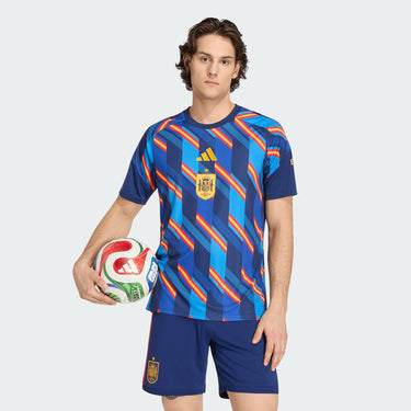 Maillot Pré-Match Domicile Espagne Homme 2026 Bleu - Coupe du Monde