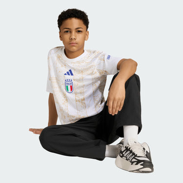 Maillot Pré-Match Domicile Italie Enfant 2026 Blanc - Coupe du Monde