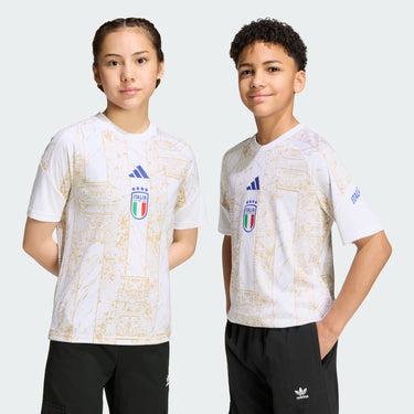 Maillot Pré-Match Domicile Italie Enfant 2026 Blanc - Coupe du Monde