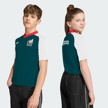 Maillot Pré-Match Extérieur Mexique Enfant 2026 Blanc - Coupe du Monde 2026 FIFA