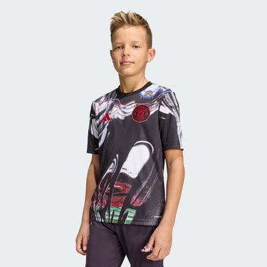 Maillot Pré-Match Manchester United 2025/26 Enfant - Noir