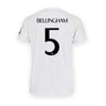 Maillot Real Madrid Domicile Bellingham N°5 Homme 2025/26 Blanc