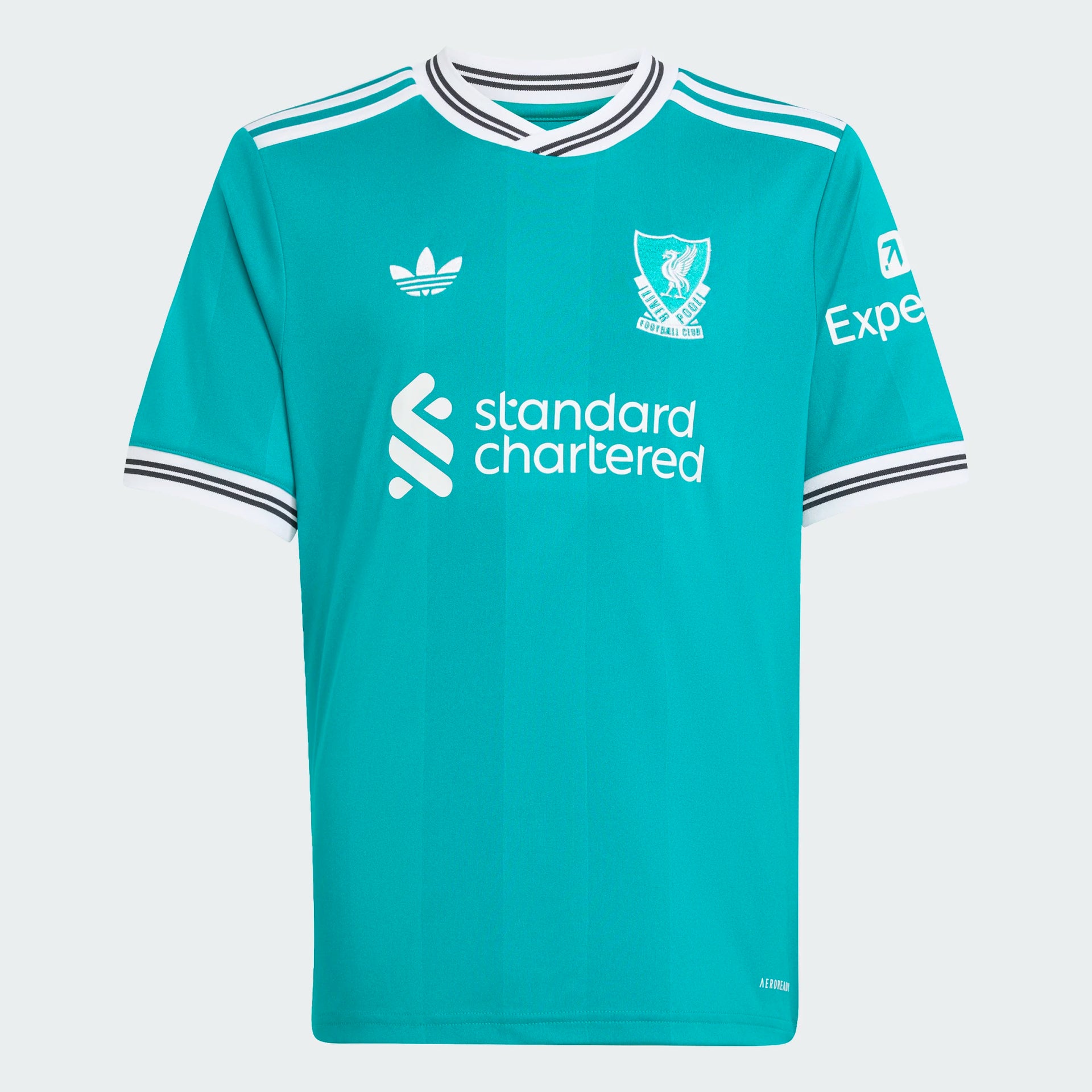 Liverpool FC 25/26 Kids' Third Jersey Adidas Green PlanetFoot