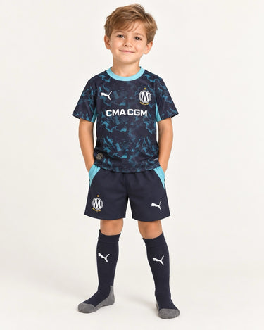 Olympique de Marseille 2026/27 Kids' Away Minikit Navy Blue