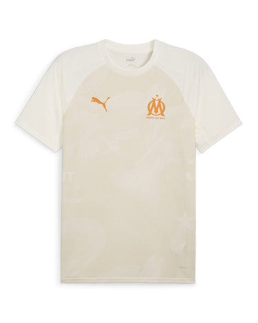 Maillot avant match OM beige orange 2023/24