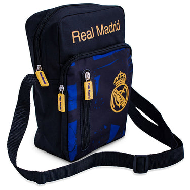 Real Madrid Fragment Crossbody Bag Black Blue Gold