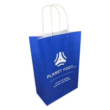 Sac PlanetFoot Bleu Kraft Cadeau | Moyen Format