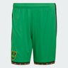 Le short domicile Jamaïque x Bob Marley affiche un vert vibrant.
