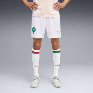 short maroc homme blanc doré football 2026