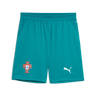 Short Portugal 2026 adulte vert eau PUMA, vue avant officielle.