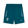 Le short bleu du Portugal PumaTech offre un style moderne aux jeunes fans.