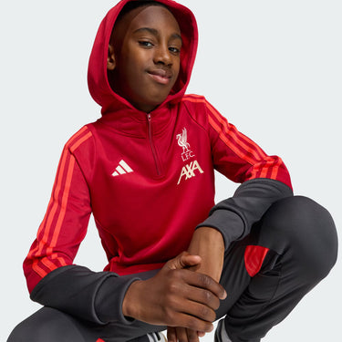 Sweat à Capuche Entraînement Liverpool FC Tiro 25 Competition Enfant Rouge