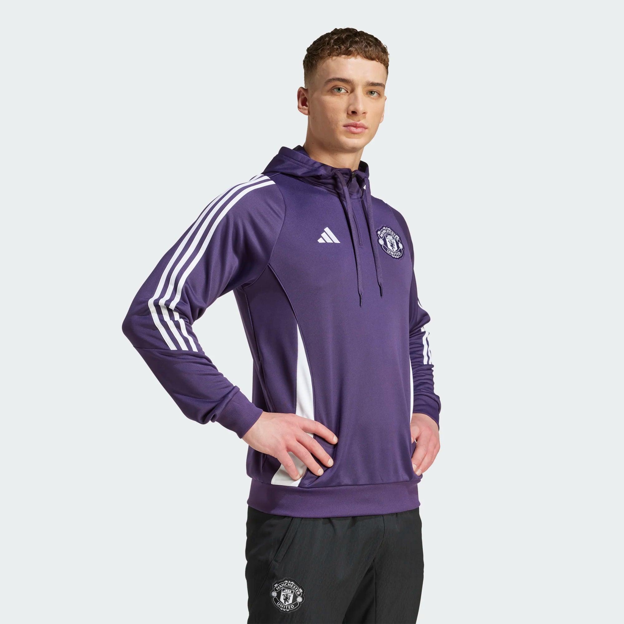 Sweat à capuche adidas Originals Manchester United OG bleu pour homme Sweat à capuche adidas Originals Manchester United OG bleu pour homme