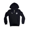 Veste à capuche OM Blank enfant noir PUMA, vue avant officielle.