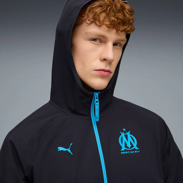 Veste à Capuche OM PumaTech Adulte 2025/26 Bleu