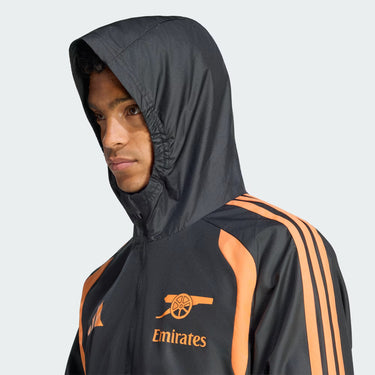Arsenal FC Men's Water-Repellent Hooded Jacket 2026/27 Black