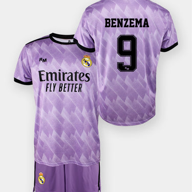 Kit Real Madrid Junior Extérieur Benzema 2022/23 Roger's Replica